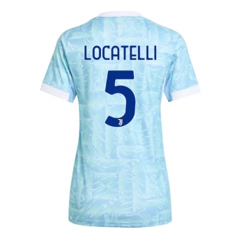 Billige Fotballdrakt Juventus Manuel Locatelli #5 Replika Bortedrakt Dame 2025-26 Kortermet